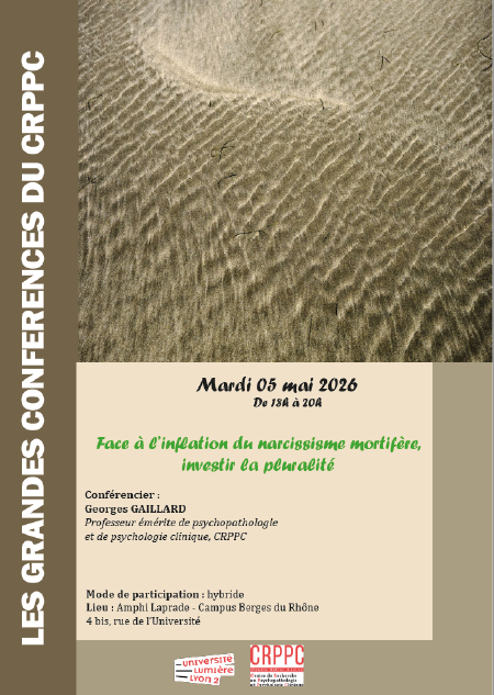 Face à l'inflation du narcissisme mortifère, investir la pluralité 