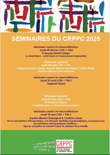 Séminaires du CRPPC 2025